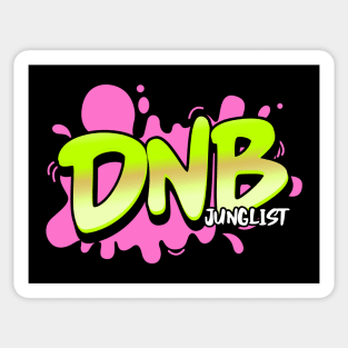 DNB - Junglist Splat (pink/green) Sticker